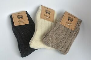 Merino Socks, 100% Merino Wool, Soft and Warm, Unisex Socks Very Thick!!!