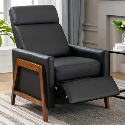 PU Leather Recliner Chair Living Room Single Sofa Home Theater Seating Armchairs - Image 1 of 4