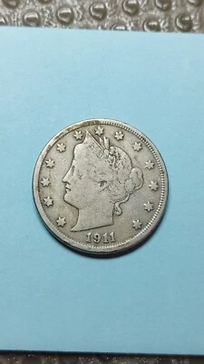 1911 Liberty V Nickel 5C Original F Fine                                    V045 - Image 1 of 2