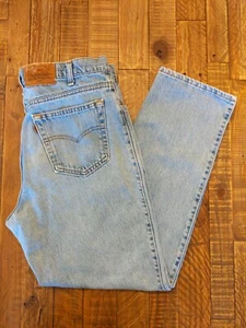Vintage Levi's 540 USA Made Orange Tab Jeans 36x30 Relaxed Distressed holes Fade - Picture 1 of 12