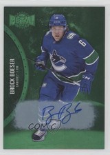 2021-22 Skybox Metal Universe Green Auto /10 Brock Boeser #53 Auto
