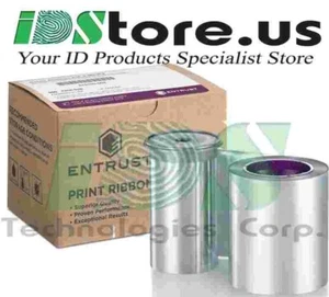 New Entrust 525900-014 Silver Metallic Monochrome Ribbon - 1500 prints - Picture 1 of 1