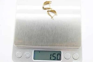 Ohrringe 14 Karat Gelbgold russisches Schloss #25618 - Bild 1 von 5