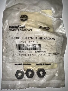 NEW Sea-Doo Bombardier Hex Nut (QT. 3) OEM P/N 250100015 - Imagen 1 de 2