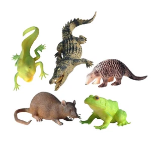 5 Pcs Animal Model Toys Child Realistic Figures Stretchy Sensory - Zdjęcie 1 z 12