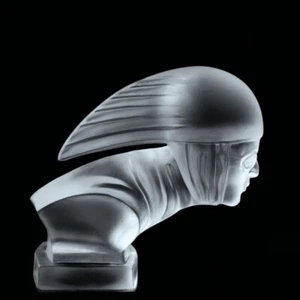 French Art Deco ' Racer ' Glass Car Mascot Sculpture 1930' H.Hoffmann - Picture 1 of 6