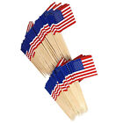 200pcs USA Flag American Flags on Stick