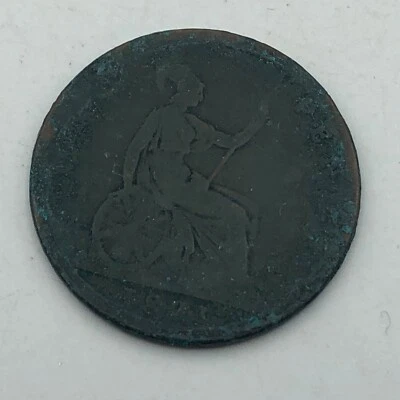 Bad Poor 1891 One Penny UK GB Great Britain Coin AS IS Queen Victoria Vintage T9 - Image 1 of 4