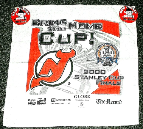 2000 N.J. DEVILS (STANLEY CUP FINALS) RARE VINTAGE LARGE PINS + RALLY TOWEL Cover