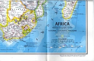 VINTAGE - NATIONAL GEOGRAPHIC MAP - AFRIKA - 1980 - Bild 1 von 1