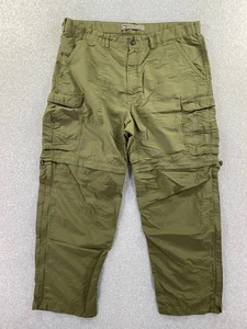 REI Convertible Cargo Hose Herren Große 30L Khaki Wandern Outdoor Nylon Zip Off - Bild 1 von 11
