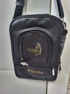 Footjoy Leather Black Golf Shoe Bag Velvet Interior New With Tags - Picture 1 of 5