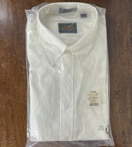 VINTAGE Chaps Ralph Lauren Crest Oxford Shirt Mens Size Large White 90s NWT! - Picture 1 of 23