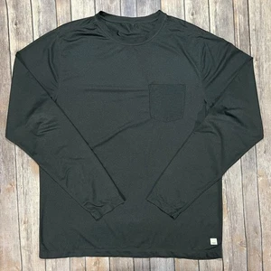 Camisa Vuori Tradewind Manga Larga Elastizada Rendimiento Bolsillo XL Para Hombres Negra Gimnasio - Imagen 1 de 6