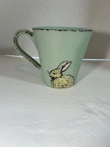 Spectrum Design Green Brown Speckled Bunny Rabbit Hot Cold Coffee Cup Mug Handle - Picture 1 of 8