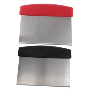 2pcs Dough Chopper Scale Dough Scraper Kitchen Scraper Metal Bench Scraper - Picture 1 of 8