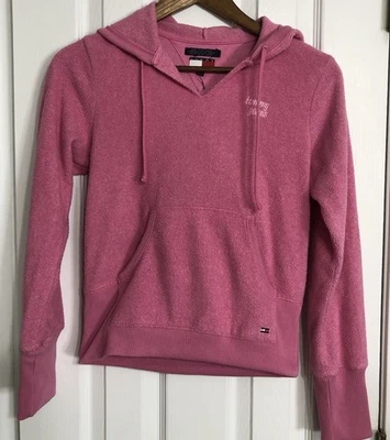 Tommy Hilfiger флисовый пуловер jr. размер маленький розовый мягкий уютный карманы - Изображение 1 из 4