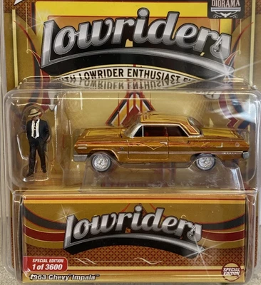 JOHNNY LIGHTNING 1:64 1963 CHEVROLET IMPALA LOWRIDERS W/FIGURE OUT OF PRODUCTION - Image 1 of 3