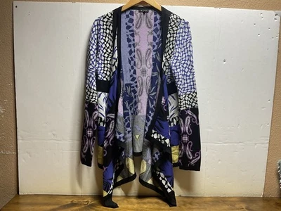 ETRO Milano Long Multi Paisley Open Front Cardigan Sweater Women’s Size 46 Italy - Image 1 of 4