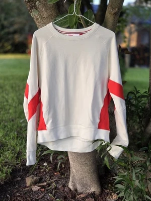 Sudadera pulóver Wilson para mujer, crema y naranja, talla M. Apenas usada Foto 1 de 4