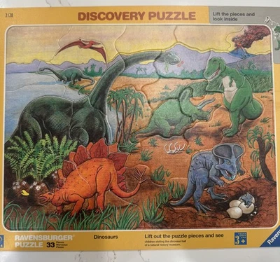 Ravensburger Tray Puzzle 33 Pieces Dinosaur See Inside EUC Complete - Image 1 of 2