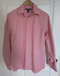 EXPRESS Men's Modern Fit Dress Shirt Pink S Small Stretch Long Sleeve EUC - Picture 1 of 10