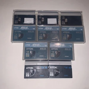 (10) Used TDK Mini DV MiniDV HDV 60 Minute Video Tapes Cassettes - Picture 1 of 4
