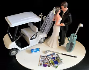 Carro divertido sin tema de golf tapa de pastel día de boda recepción novia novio carrito divertido - Imagen 1 de 1