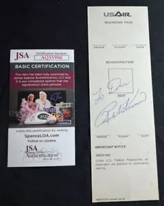 US Air Boarding Pass Autographed by Ralph Kiner - Picture 1 of 2