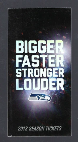 2013 NFL SEATTLE SEAHAWKS UNUSED FOOTBALL SEASON TICKET BOOK - RUSSELL WILSON Cover