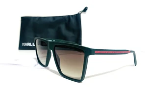 GAFAS DE SOL KARL LAGERFELD KL6060S 316 VERDE MATE MARRÓN DEGRADADO CUADRADAS 57-15 - Imagen 1 de 8