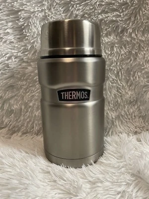 Thermos King 24 onzas de acero inoxidable aislado al vacío tarro de comida fría/caliente pizarra Foto 1 de 4