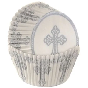 Forros religiosos para cupcakes Silver Cross 75 quilates - Imagen 1 de 1