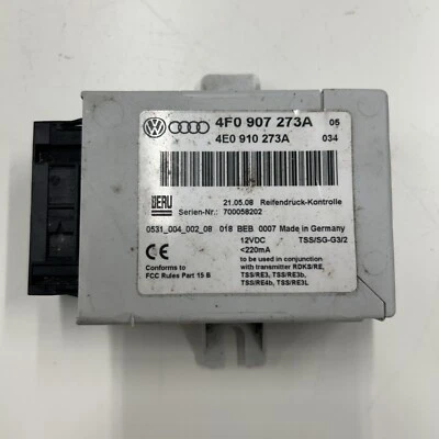 Módulo de pressão dos pneus 2009 Audi A8 D3 TPMS 4F0907273 A - Imagem 1 de 4