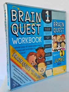New Combo Success Set Brain Quest Workbook & Jumbo Deck Grade 1 Age 6-7 School - Picture 1 of 10