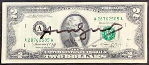 ANDY WARHOL - Hand Signed Signature - US Treasury 1976 Bicentennial $2 Bill
