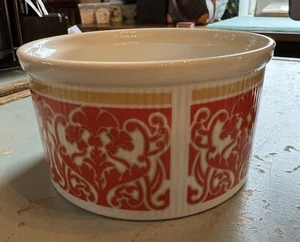 Royal Doulton Seville Souffle Dish, Rare Retro Orange & White Vintage - Picture 1 of 3