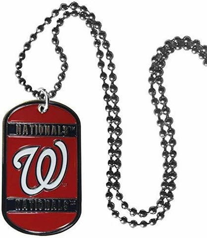 Washington Nationals MLB Dog Tag Neck Tag Team Logo Necklace Cover
