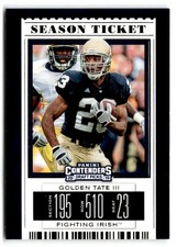 2019 Panini Contenders Draft Picks Collegiate #40 Golden Tate III