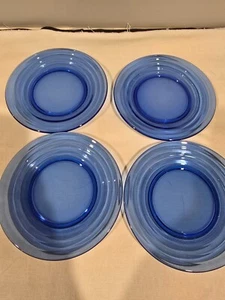 Hazel Atlas Cobalt Moderntone 6" Desert Plate – Depression Glass – 1930s–50 - Picture 1 of 6