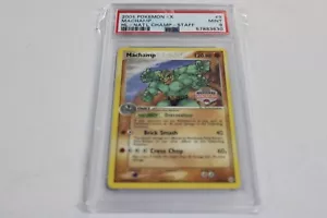 2004 Pokémon ~ EX Hidden Legends ~ Machamp #9 ~ National Champ ~ Staff ~ PSA 10 - Picture 1 of 2