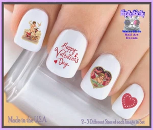 Nail Art V7601 VALENTINES Victorian Cupid #1 WaterSlide Nagel Aufkleber Transfers - Bild 1 von 3