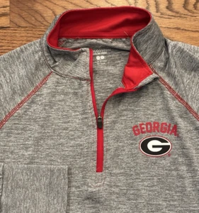 UGA Georgia Bulldogs 1/4 Quarter Zip Colosseum Gray Performance Women's XL Dawgs - Picture 1 of 9