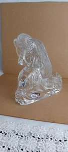 Deplomb 24% Lead Crystal Praying Angel Kneeling Votive Holder USA - Picture 1 of 11