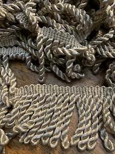 3 yd ~ Vintage 3 inch Designer Taupe Bullion fringe trim - Picture 1 of 1