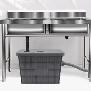 Grease Trap Interceptor Oil-water Separator Restaurant Kitchen Under Sink 35L - Picture 1 of 24