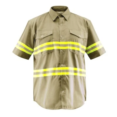 Premium High Visibility Hi Vis Reflective Safety Work Shirts - Half Sleeve - Image 1 of 4