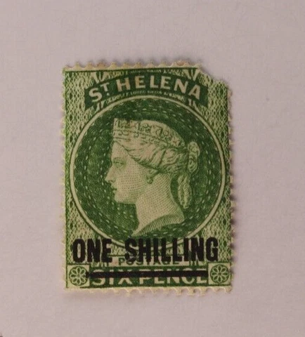 St. Helena Postage sc#23 Short Bar-Faulty surcharged Cover