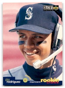 1995 Collector's Choice Silver Signature # 5 Alex Rodriguez  Rookie