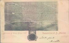 z586 cartolina ricordo della repubblica di s.marino scollata